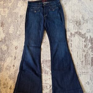 7 For All Mankind Blue Flare & Wide Leg Jeans